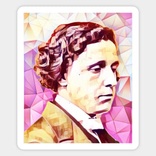 Lewis Carroll Pink Portrait | Lewis Carroll Artwork 13 Magnet